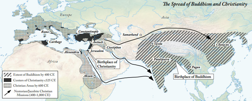 The Spread of Buddhism and Christianity