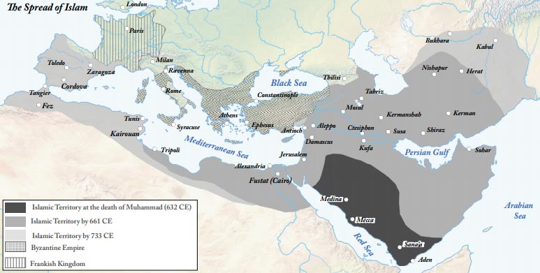 The 5 largest Empires all on one map. The cross sections show over