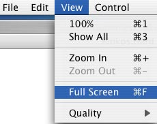 Mac - View -> Full Screen
